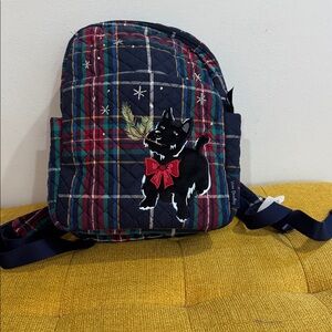 New Vera Bradley small bagpack with small dog embroidery ..100%cotton🍀🍀